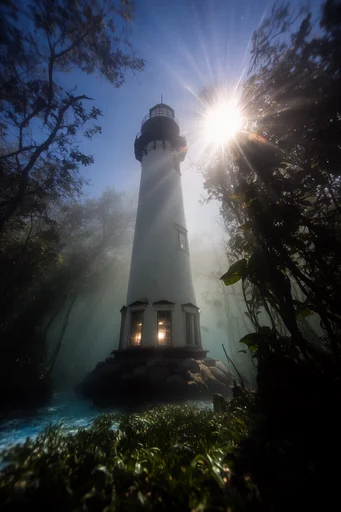 Bioluminescent Liminal Decay style reference image — atmospheric haze