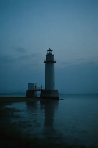 Ethereal Blue Solitude style reference image — blue hour lighting