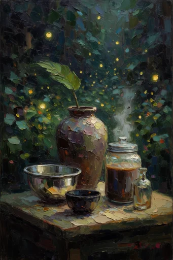 Luminous Impasto Atmosphere style reference image — expressive palette knife texture