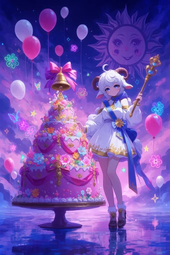 Vibrant Anime Dreamscapes style reference image — cinematic composition