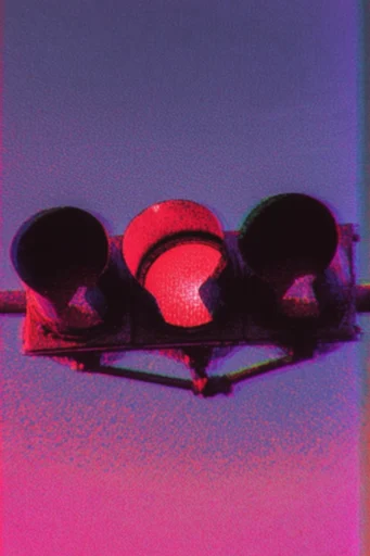 Neon Nocturnal Lo-Fi style reference image — synthwave color palette