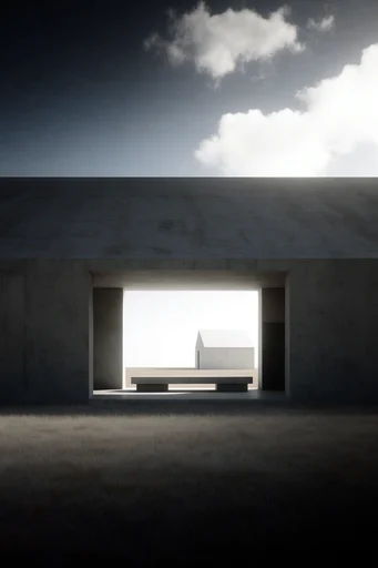Monolithic Existential Minimalism style reference image — existential minimalism