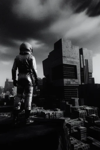 Monolithic Brutalist Noir moodboard — generate AI images in this style