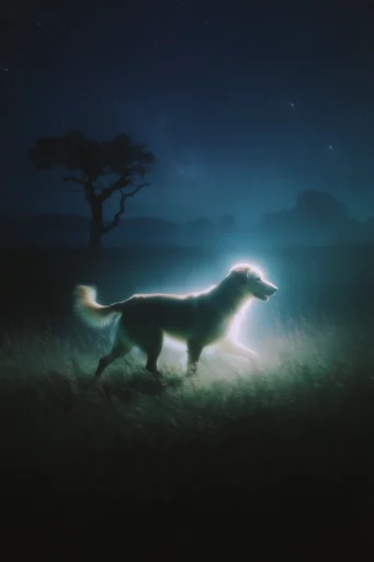 Luminous Nocturnal Mysticism style reference image — solitary mystical figure