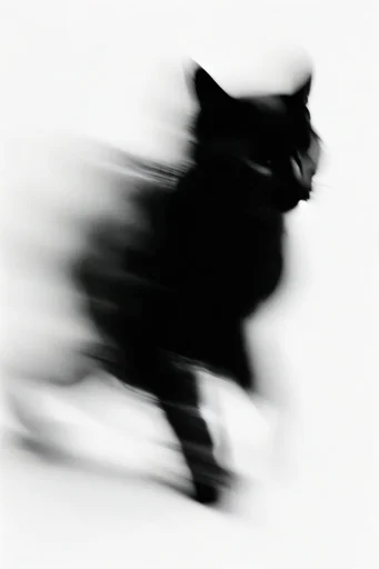 Ethereal Kinetic Monochrome style reference image — minimalist white background