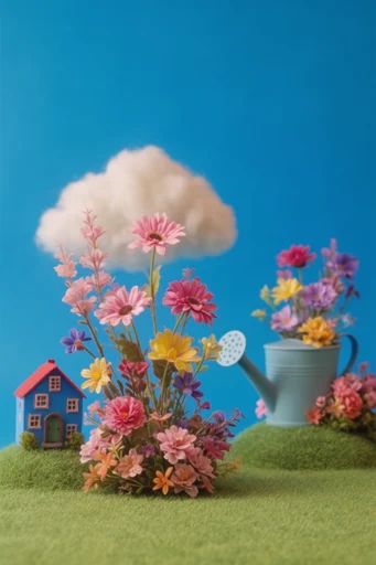 Playful Surrealist Miniature style reference image — dreamlike diorama