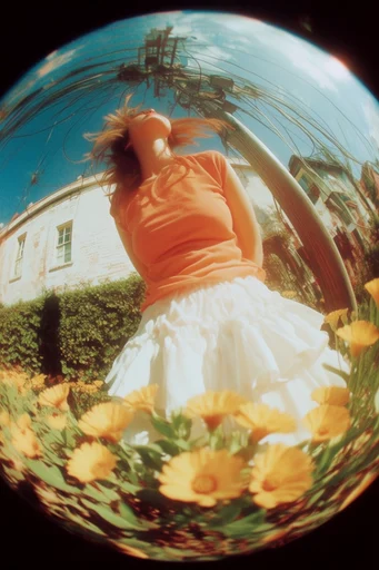 Dynamic Fisheye Nostalgia moodboard — generate AI images in this style