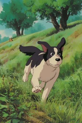 Nostalgic Pastoral Anime style reference image — lush green scenery