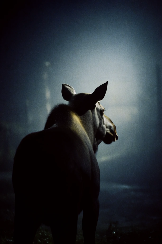 Cinematic Nocturnal Noir style AI image example 3