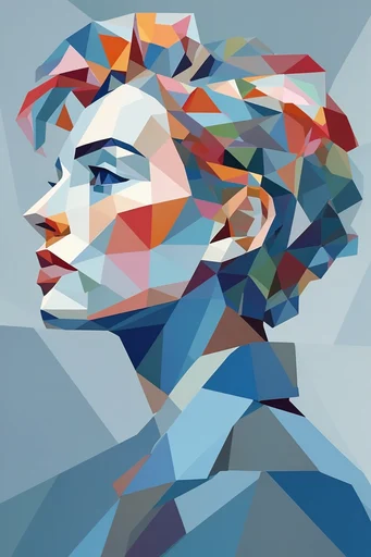 Structural Geometric Cubism moodboard — generate AI images in this style