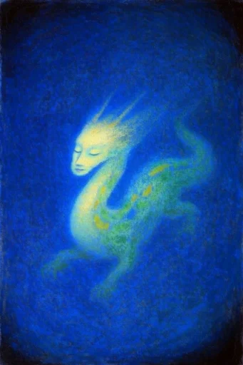 Cobalt Ethereal Minimalism style reference image — ethereal soft focus