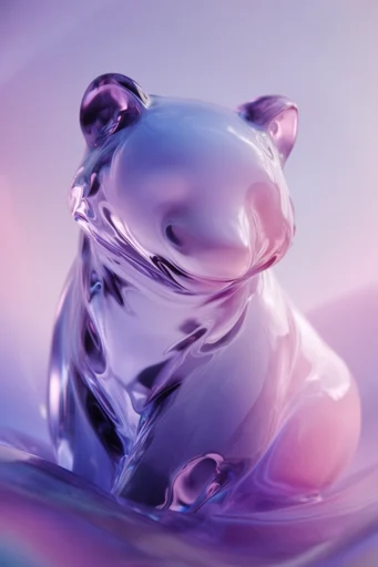 Ethereal Liquid Iridescence style reference image — organic 3D fluid curves
