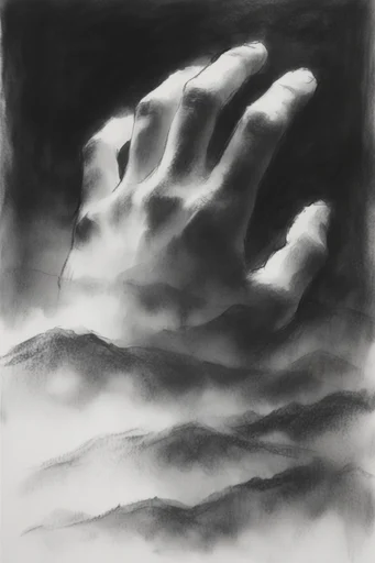Atmospheric Ink Minimalism style reference image — atmospheric mist