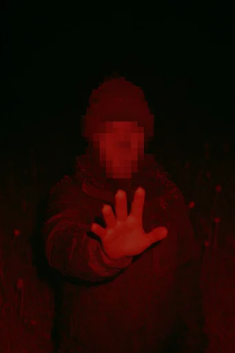 Monochromatic Crimson Noir style reference image — cinematic noir lighting