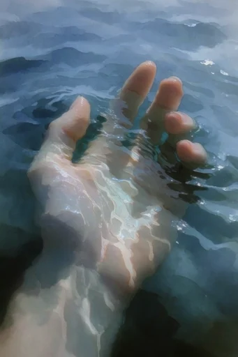 Ethereal Submerged Expressionism style reference image — painterly brushwork