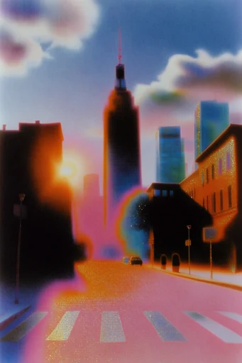 Ethereal Thermal Aura style reference image — airbrush gradient