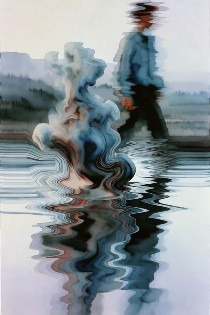 Ethereal Glitch Surrealism style AI image example 2