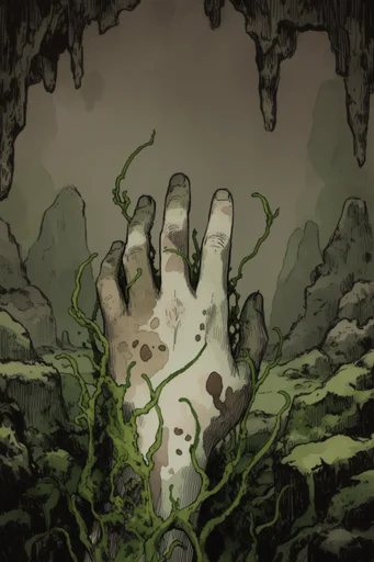 Enchanted Subterranean Folklore style reference image — atmospheric watercolor wash