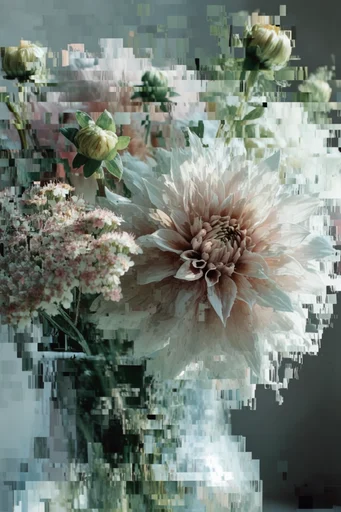 Prismatic Digital Fragmentation style reference image — cinematic lighting