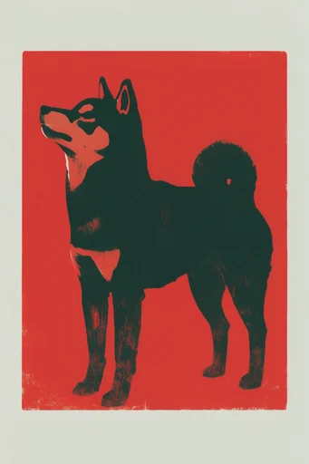 Crimson Noir Graphic style reference image — screenprint aesthetic