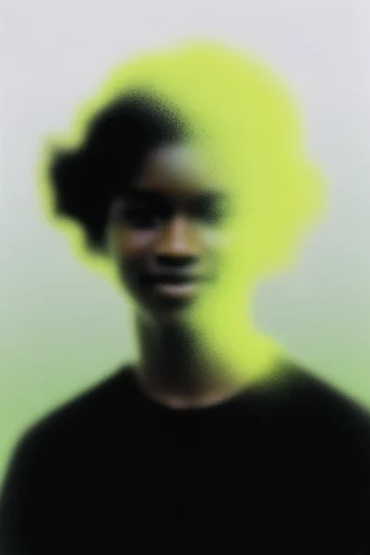 Radioactive Minimalist Blur style reference image — airbrush spray paint effect