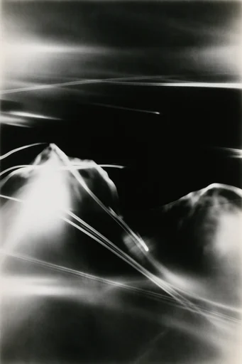 Experimental Analog Noir style reference image — high-contrast monochrome