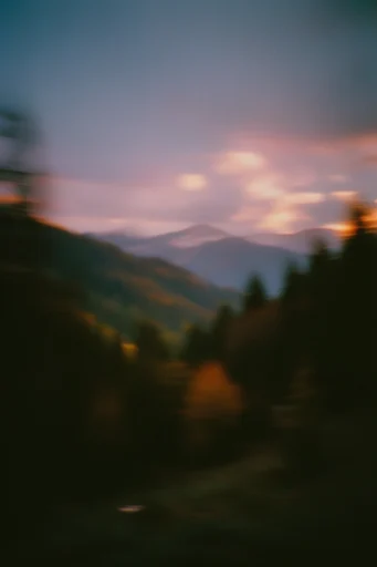 Nocturnal Cinematic Blur style reference image — intentional motion blur