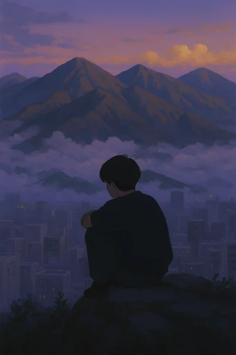 Nostalgic Twilight Anime style reference image — 1990s anime aesthetic