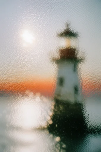 Refractive Glass Abstraction style reference image — obscured silhouette