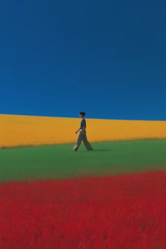 Saturated Surrealist Minimalism moodboard — generate AI images in this style