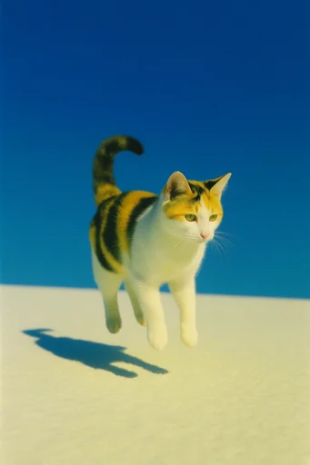 Vivid Liminal Surrealism style reference image — vivid primary palette