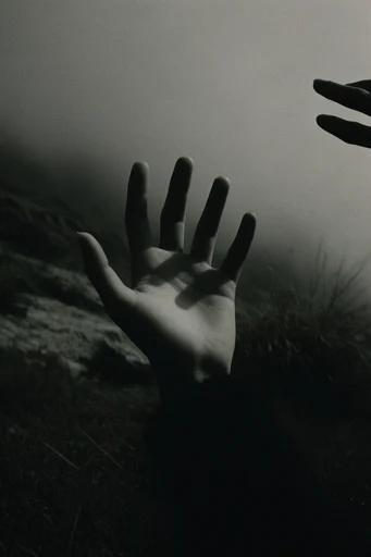 Redacted Coastal Noir style reference image — heavy fog