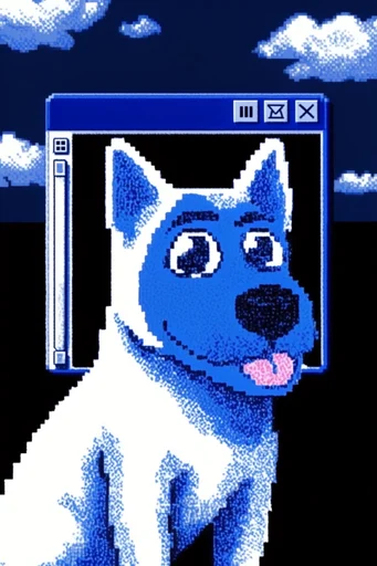 Retro Digital Artifacts style reference image — lo-fi digital noise