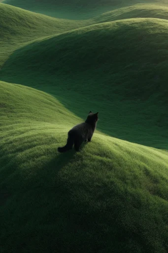 Minimalist Verdant Landscapes style reference image — chiaroscuro shadows