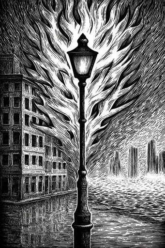 Monochrome Linear Craftsmanship style reference image — monochrome engraving