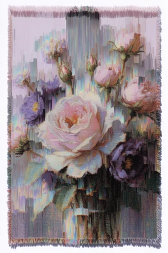 Prismatic Digital Fragmentation style reference image — iridescent textures