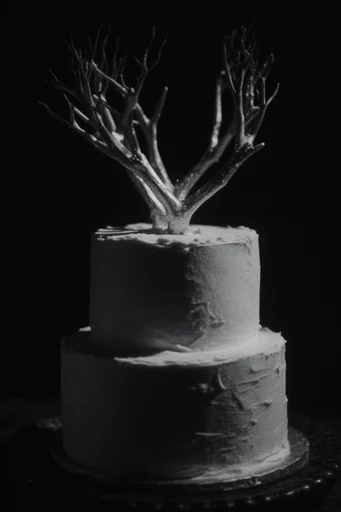 Cinematic Chiaroscuro Noir style reference image — surrealist composition