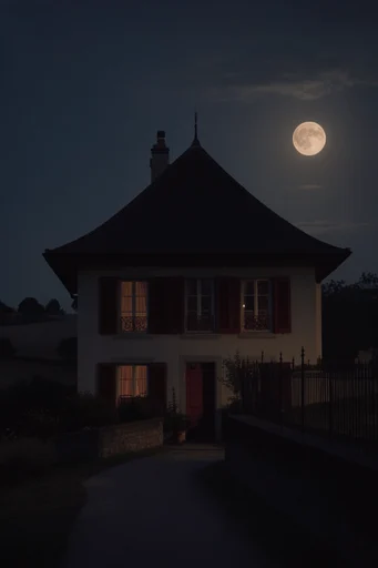 Cinematic Nocturnal Anime style reference image — high-contrast warm light