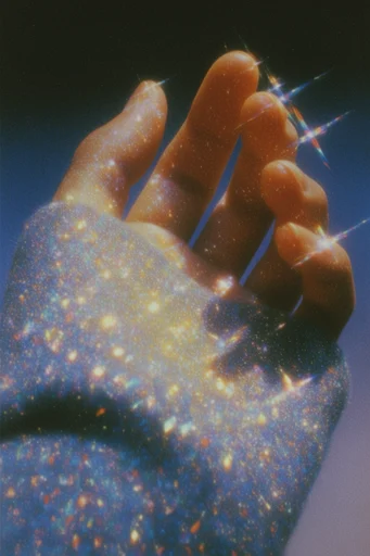 Prismatic Cosmic Noir style reference image — vintage film grain