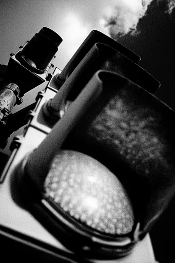 Gritty Monochrome Noir style reference image — heavy film grain