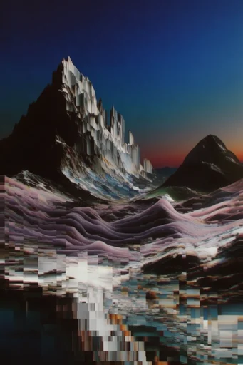 Prismatic Digital Fragmentation style reference image — chromatic aberration