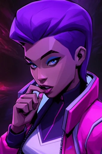 Neon Synthwave Graphic Noir style reference image — dynamic action lines