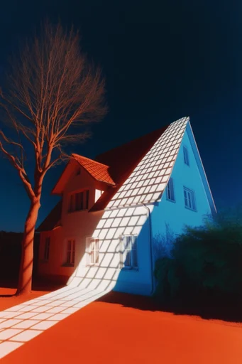 High-Contrast Chromatic Surrealism style reference image — surreal fashion editorial