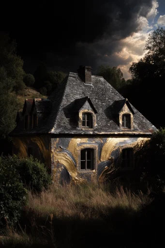 Gilded Chiaroscuro Expressionism style AI image example 4