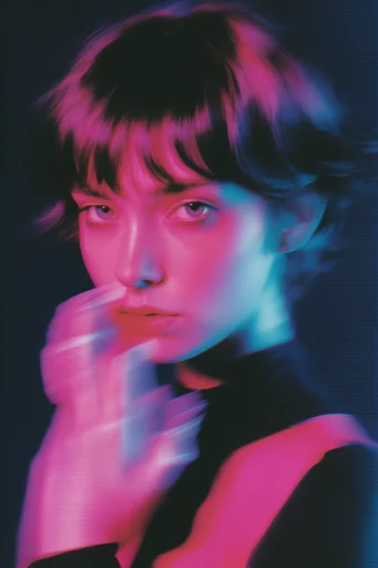 Kinetic Neon Etherealism moodboard — generate AI images in this style
