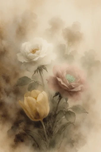 Timeless Sepia Allegory style reference image — painterly texture
