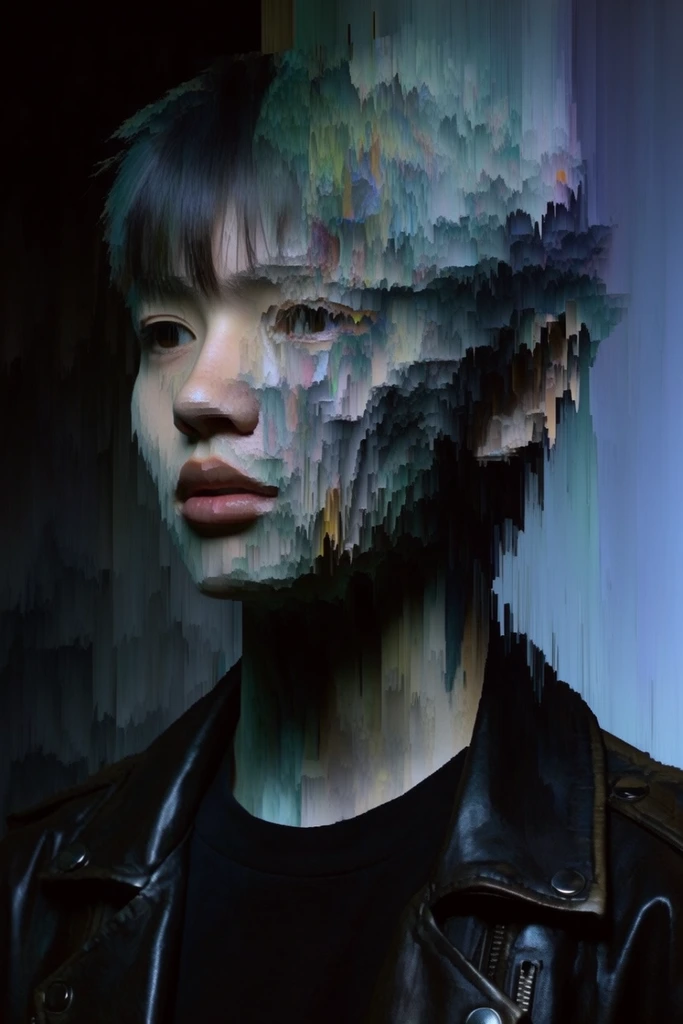 Cybernetic Glitch Surrealism style AI image example 1