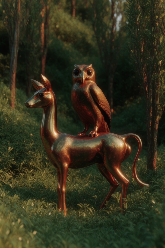Luminous Metallic Surrealism style AI image example 3