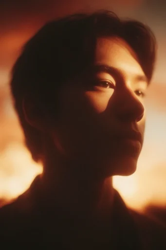 Ethereal Amber Pictorialism style reference image — backlit silhouette