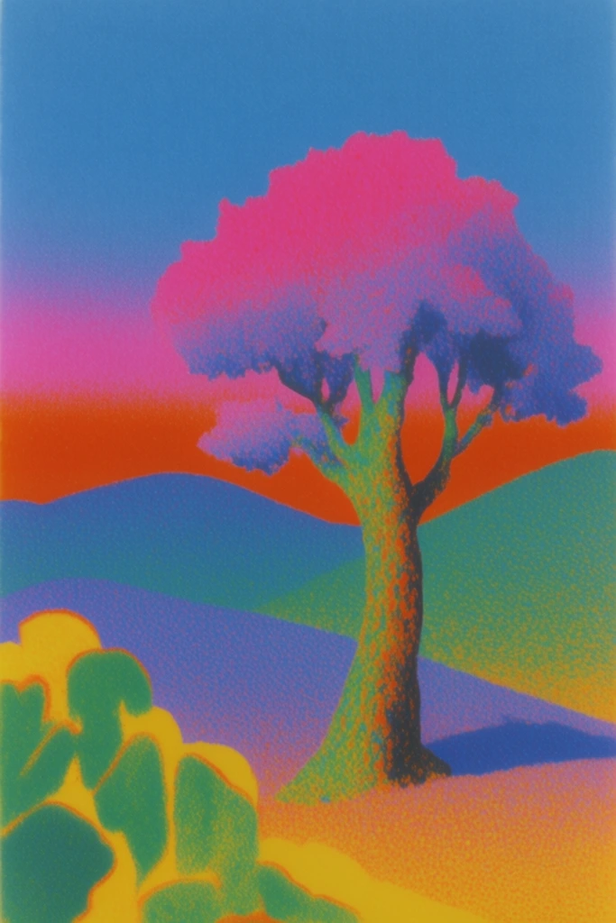 Tactile Neo-Psychedelic Pointillism style AI image example 2